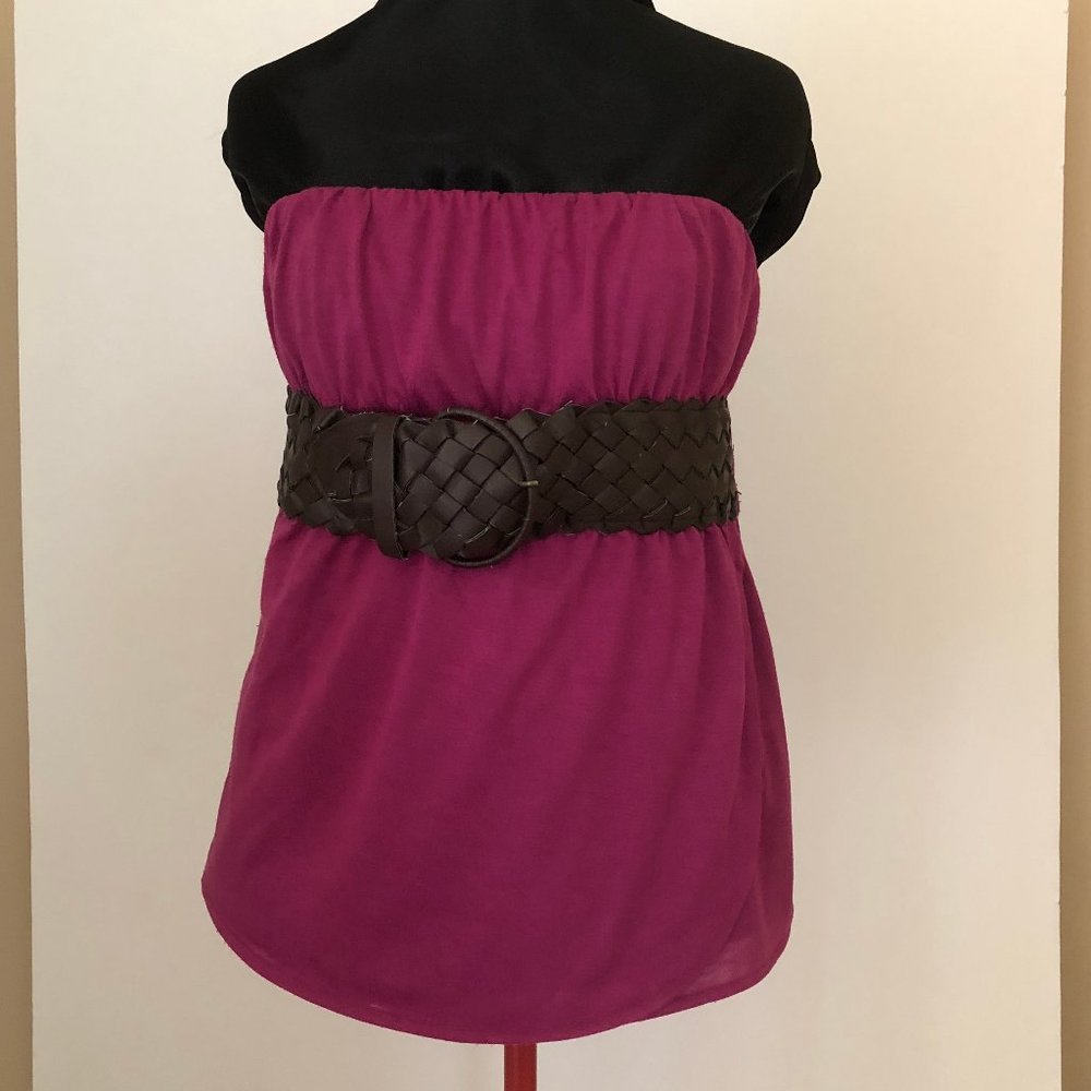 Rue21 Strapless Plum With Attached Belt Large